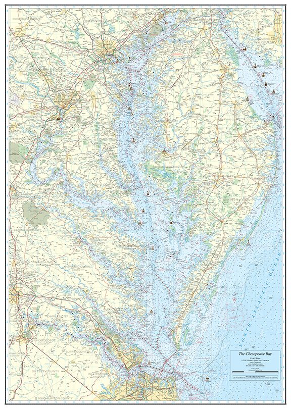 Chesapeake Bay Wall Chart – 37″ x 52″